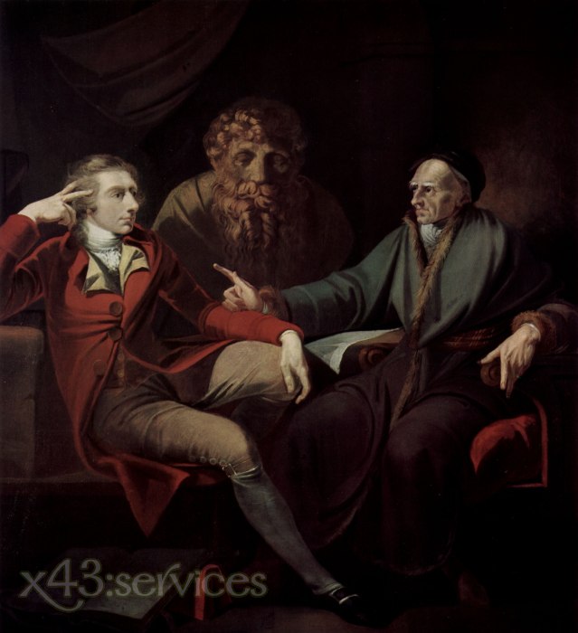 Johann Heinrich Fuessli - Der Kuenstler im Gespraech mit Johann Jacob Bodmer - The artist in conversation with Johann Jakob Bod